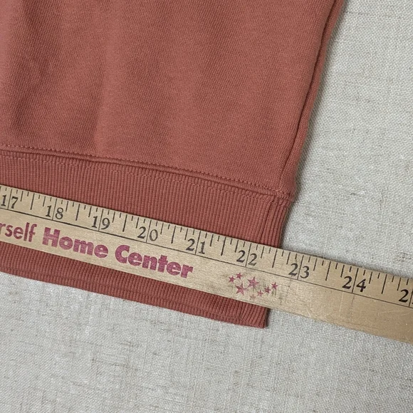 NWT Terra & Sky Plus Size 0X 14W Puff Sleeve French Terry Sweatshirt Coral Pink - Picture 8 of 10